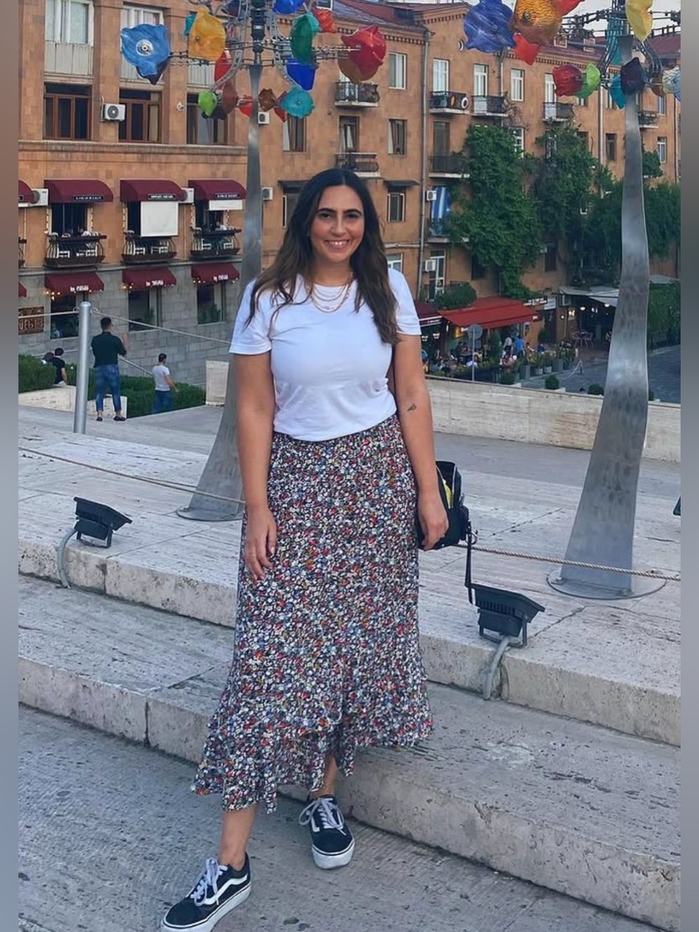 Rebecca Minkoff Black Floral Tiered Maxi Skirt - Picture 5 of 5